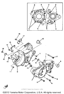 YZ465H Картер двигателя