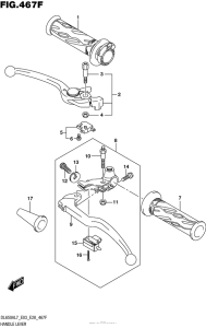 DL650X (ABS) Handle Lever (Dl650Xal7 E33)