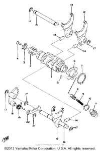 TT500C Shift cam - fork