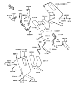 ZX1100 Капот двигателя нижний