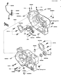 KL600 Картер двигателя