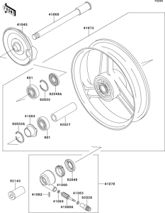 ZX1100 Переднее колесо