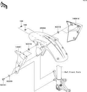 ZX600 Крыло переднее