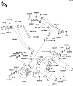 VN1500 Глушитель
