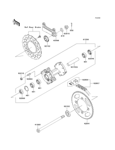  Задняя ступица колеса