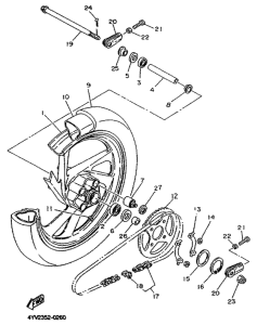 TZR50 Переднее колесо