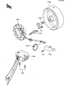 KZ440 Generator / regulator