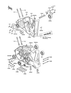 KH125 Картер двигателя