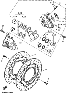 FJ1200A FJ1200AE FJ1200 Передний суппорт