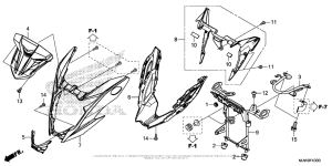 CB500F (ABS) Передний обтекатель