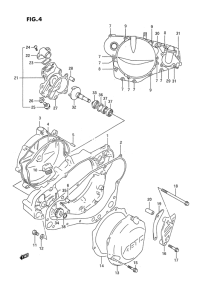 RM250 Crankcase cover ass`y  (v