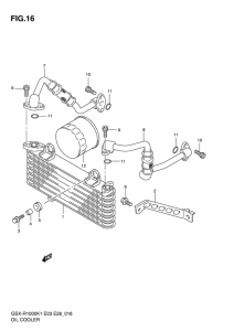 GSX-R1000 Масляный радиатор