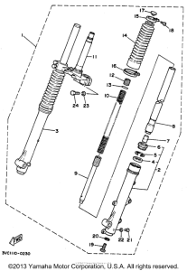RT180D Передняя вилка