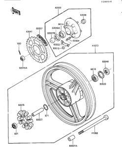 KZ1100 Rear wheel / hub / chain