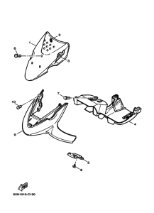 YL50 Крыло переднее в сборе