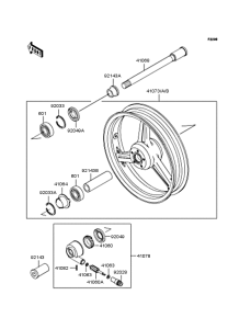 ZR400 Переднее колесо