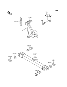 ZR400 Педаль тормоза