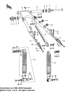 KZ650 Swing arm / shock absorbers