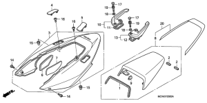 VFR800 (ABS) Задний обтекатель