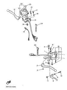 SR500 Handle switch. lever