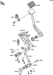 VN1500 Педаль тормоза
