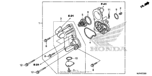 GL1800C Водяной насос