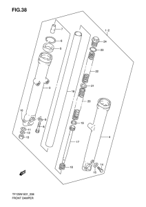 TF125 Передняя вилка