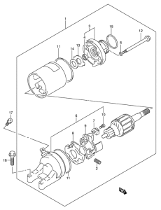 GSX600 Стартерный мотор