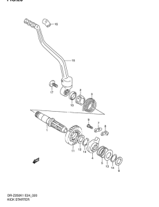 DR-Z250 Ножной стартер