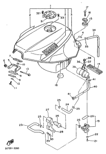 FZR1000 Топливный бак