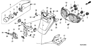 NSS250 (ABS) Rear combination light + rear fender