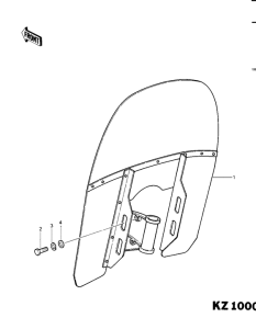 KZ1000 Ветровое стекло