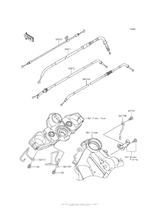 KLE650 Тросы управления