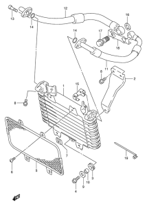 GSX-R1100 Масляный радиатор