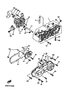 CG50E CG50A Картер двигателя