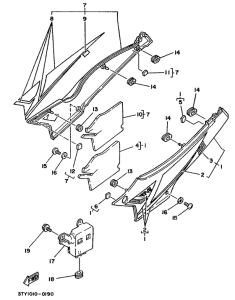 TZR125 Side cover  /  oil tank