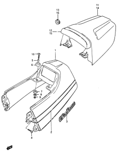RG250 Обтекатель сидения