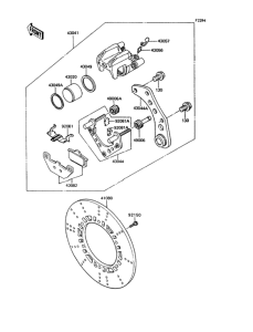 ZX400 Задний тормоз