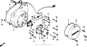 CB900 Left crankcase cover + advancer