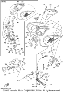 XVS650 Топливный бак