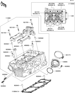 EX650 Головка цилиндров