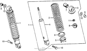 CB550 Rear shock absorber (2)