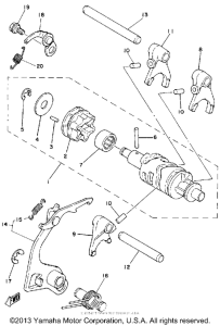 IT125G Shift cam - fork
