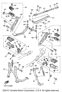 XJ700S Подножки