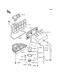 ZX400 エアーフィルター