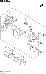 DL650X (ABS) Задний суппорт