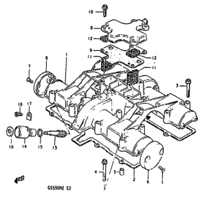 GS550 Крышка головки цилиндров