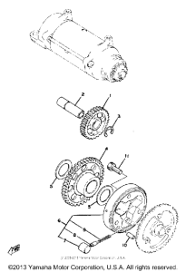 XS750SE-31 - 1978 Starting motor unit