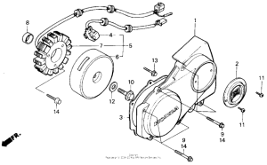 CMX450 Крышка картера левая