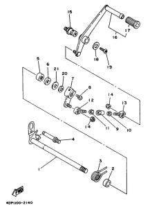 TZ250 Вал переключения